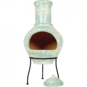 La Hacienda Outdoor Lumbre Chimenea Aqua Blue £90.00