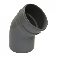 Wickes  FloPlast SP435G Soil Pipe 135 Deg Offset Bend - Grey 110mm