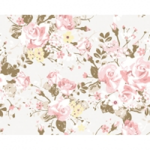 ohpopsi Vintage Rose Pattern Wall Mural - XL 3.5m (W) x 2.8m