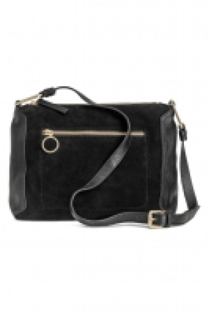 HM  Suede and leather shoulder bag