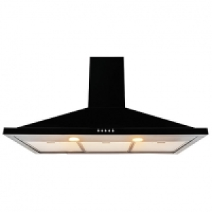 Leisure 90cm Black Chimney Cooker Hood H92K £315.00