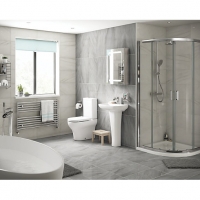Wickes  Wickes Florence 900mm - Quadrant Shower Enclosure - Chrome