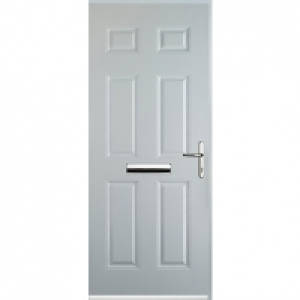 Euramax 6 Panel White Left Hand Composite Door 920mm x 2100m