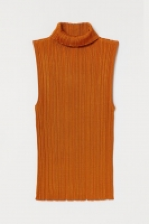 Ribbed polo-neck top £16.00
