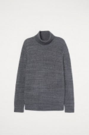Rib-knit polo-neck jumper £10.00