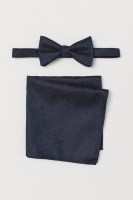 HM  Jacquard bow tie/handkerchief