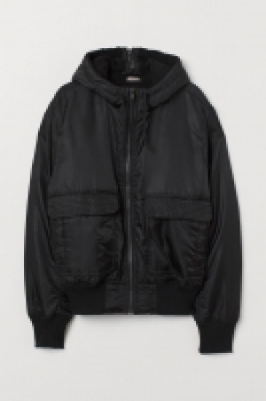 HM  Padded hooded bomber jacket