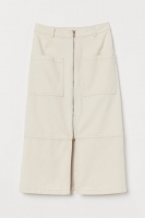 HM  Calf-length twill skirt
