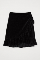 HM  Flounced velour skirt