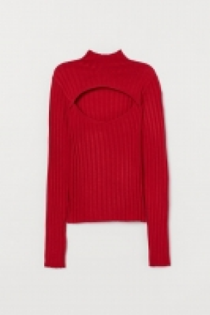 Ribbed polo-neck top £10.00