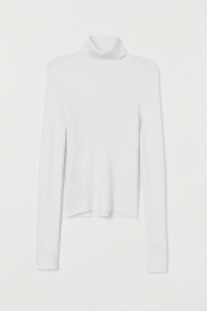 Rib-knit polo-neck jumper £9.00