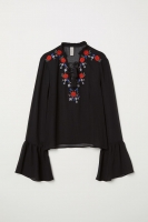 HM  Embroidered chiffon blouse