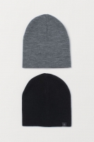 HM  2-pack fine-knit hats