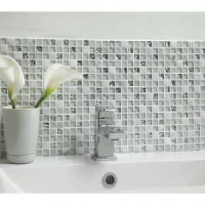 Wickes Ice Glass & Stone Mosaic Tile - 300 x 300mm £12.49