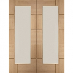 XL Joinery Ravenna Fully Glazed Oak 10 Panel Door Pair - 198 £420.00