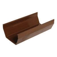 Wickes  FloPlast RGS2BR Square Line Gutter- Brown 2m