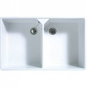 Wickes Butler 2 Bowl Ceramic Kitchen Sink - White £409.00