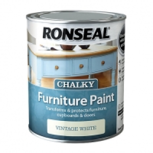 Ronseal Chalky Furniture Paint - Vintage White 750ml £13.00