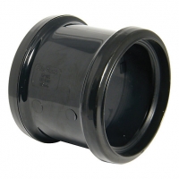 Wickes  FloPlast SP105B Double Socket Coupling - Black 110mm