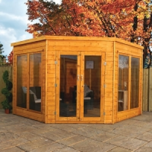 Wickes  Mercia 9 x 9 ft Large Corner Summerhouse with Double Doors w