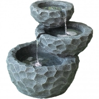 JTF  Gardenwize Solar Water Feature LED Rock Fountain