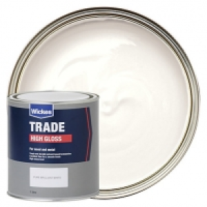 Wickes Trade Liquid Gloss Pure Brilliant White 1L £13.00