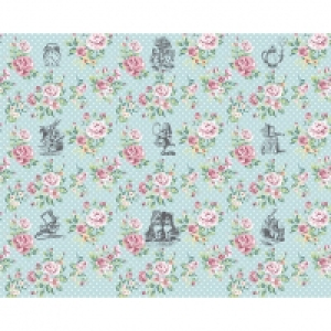 ohpopsi Alice in Wonderland Flowery Wall Mural - L 3m (W) x  £60.00