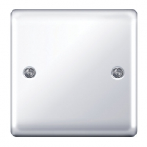 Wickes 1 Gang Blanking Plate Polished Chrome Raised Plate £3.50