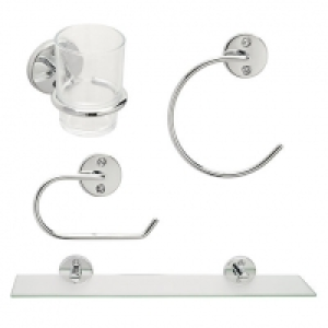 Wickes  Wickes 4 Piece Bathroom Accessory Set