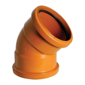 Wickes  FloPlast D563 Underground Drainage 45 Deg Double Socket Bend