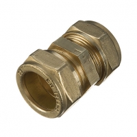 Wickes  Wickes Brass Compression Straight Coupling - 22mm