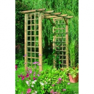 Forest Garden Bizet Wooden Square Trellis Garden Arch - 1800 &pound;140.00