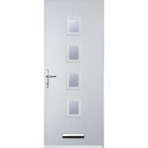 Euramax 4 Square White Right Hand Composite Door 840mm x 210 £720.00
