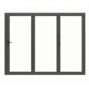 Jci Aluminium Bi-fold Door Set Grey Left Opening 2090 x 2990 £3,300.00
