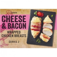 Iceland  Iceland Cheese & Bacon Wrapped Chicken Breasts 380g