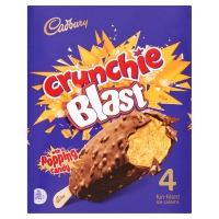Iceland  Cadbury Crunchie Blast with Popping Candy Fun-Filled Ice Cre