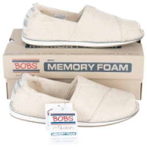 Skechers Bobs Canvas Slip On Natural 6