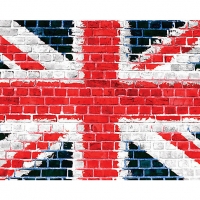 Wickes  ohpopsi Union Jack On Brick Wall Mural - XL 3.5m (W) x 2.8m 