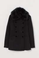 HM  Coat with a faux fur collar