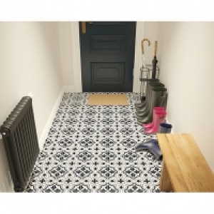 Wickes Melia Charcoal Patterned Ceramic Wall & Floor Tile 20