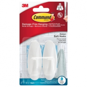 Command Medium Bath Hook - Pack Of 2 £4.99