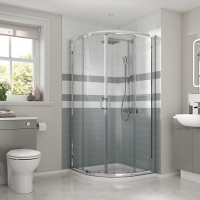 Wickes  Vieste Bathroom Suite - Toilet, Basin, Quadrant Shower Enclo