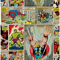 Wickes  Marvel Superheroes Comic Strip Multicoloured Decorative Wall