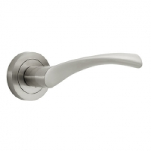 Designer Levers Marvel Lever On Rose Door Handle - Brushed N £10.99