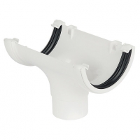Wickes  FloPlast RO1W Round Line Gutter Running Outlet - White