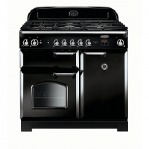 Rangemaster Classic 100cm Natural Gas Range Cooker - Black w £2,129.00