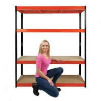 Wickes  Rb Boss Shelf Kit 4 Wood Shelves - 1800 x 1600 x 600mm 500kg