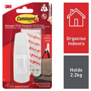 Command Large Utility Hook - White &pound;3.49