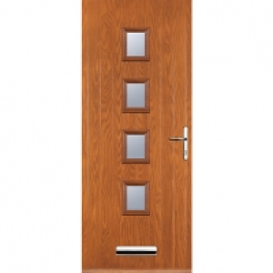 Euramax 4 Square Oak Left Hand Composite Door 920mm x 2100mm £720.00