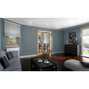 Wickes Ashton Internal Folding Door Oak Veneer Glazed 1 Lite £600.00